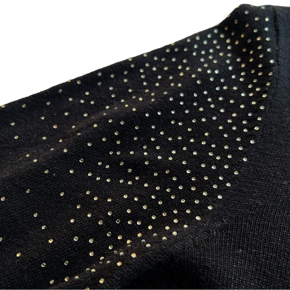 Ann Taylor Loft Black Jeweled Sweater Size Large - Picture 3 of 5